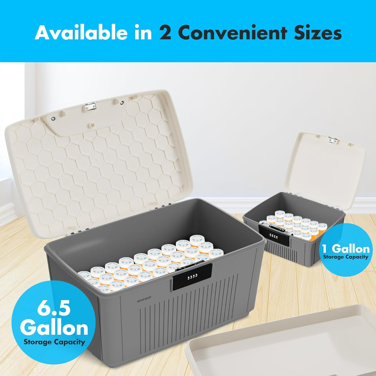 Contenedor de almacenamiento con cerradura SereneLife 1 galón