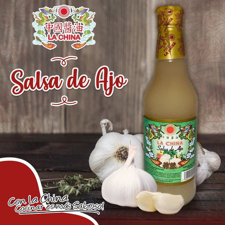 Salsa de Ajo La China 300ml Importada de Maracaibo, Venezuela