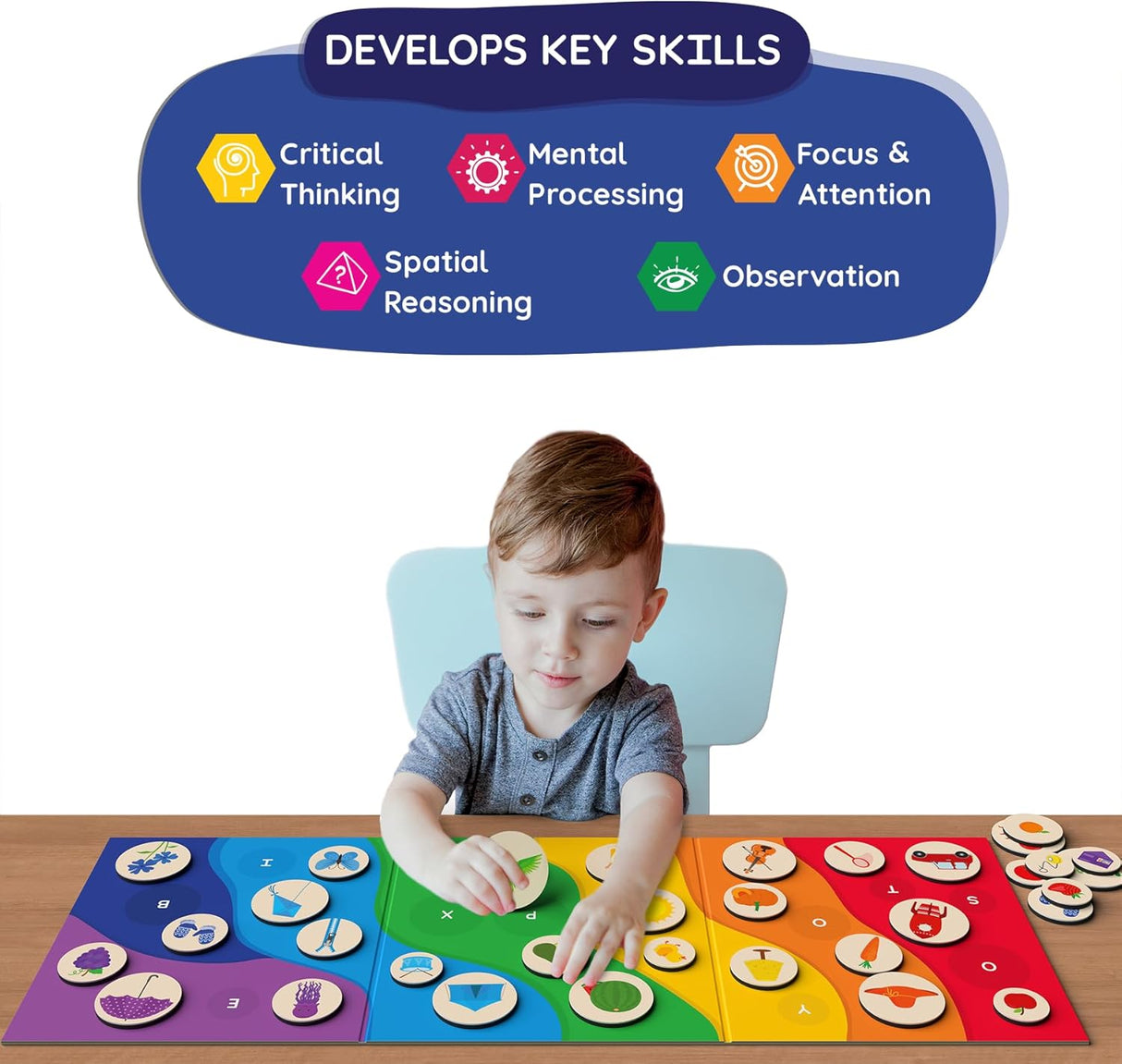 Juego Magnético del Alfabeto - Skillmatics, 35+ Piezas, 3-6 Años