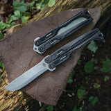 Machete plegable con mango negro