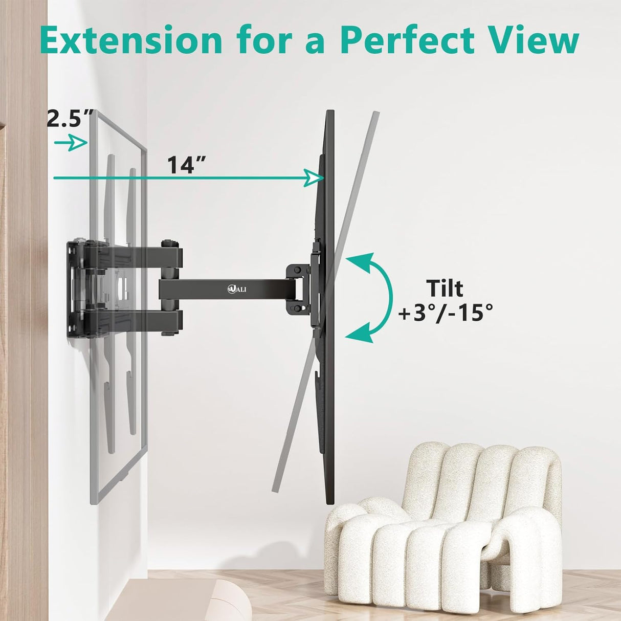 Soporte de pared para TV para la mayoría de tV curvos planos
