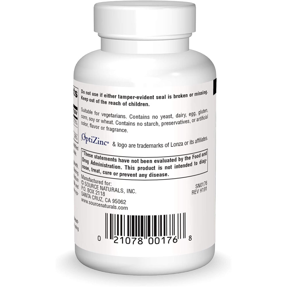Source Naturals Optizinc Zinc monometionina de 0.00105 oz, SN0176, 1, 1