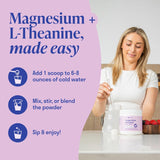 Magnesio Glicinato + L-Teanina | 60 porciones, sin azúcar