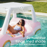 Golf cart inflable de lujo FUNBOY & Malibu Barbie para piscina y tierra