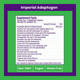 Adaptógeno Imperial Paradise Herbs, 60 Cápsulas Vegetarianas