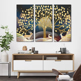 Stickers de Árbol Dorado, Arte de Pared para Decoración