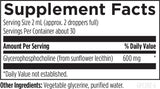 Suplemento de Glicerofosfocolina GPC sin soya y no GMO