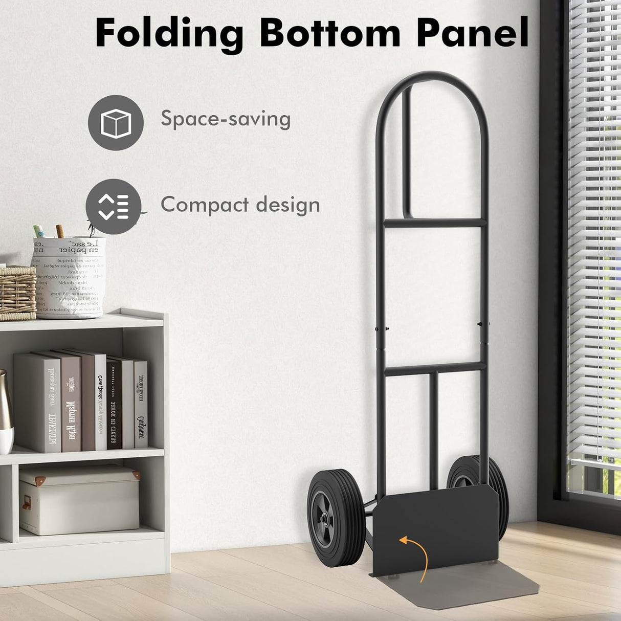 Carretilla Goplus, capacidad 660 lbs, ruedas de 10, P-Handle