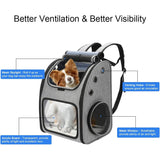 Mochila expandible para mascotas de viaje portátil