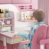 Escritorio y Silla Infantil Ajustable con Cajón de Almacenaje