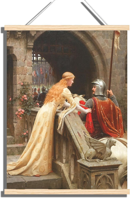 "Póster de caballero medieval en lienzo - Edmund Blair Layton"