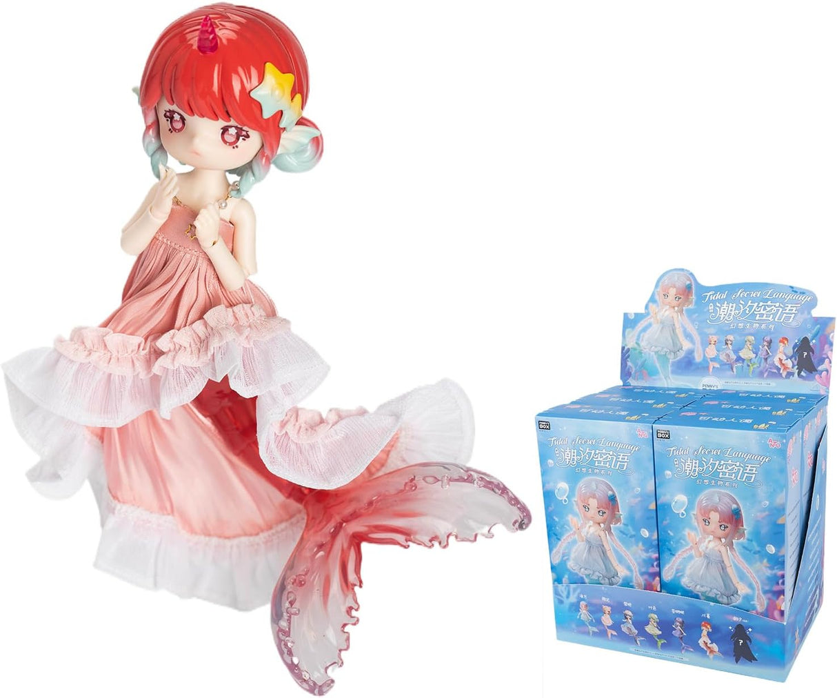 Muñecas BJD BEEMAI Antu, serie Sirenas, 6 piezas coleccionables