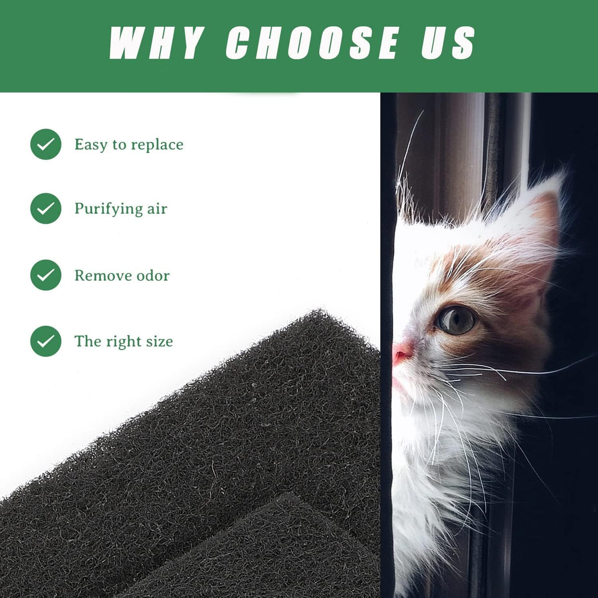 Filtros de repuesto para caja de arena para gatos USEAMIE