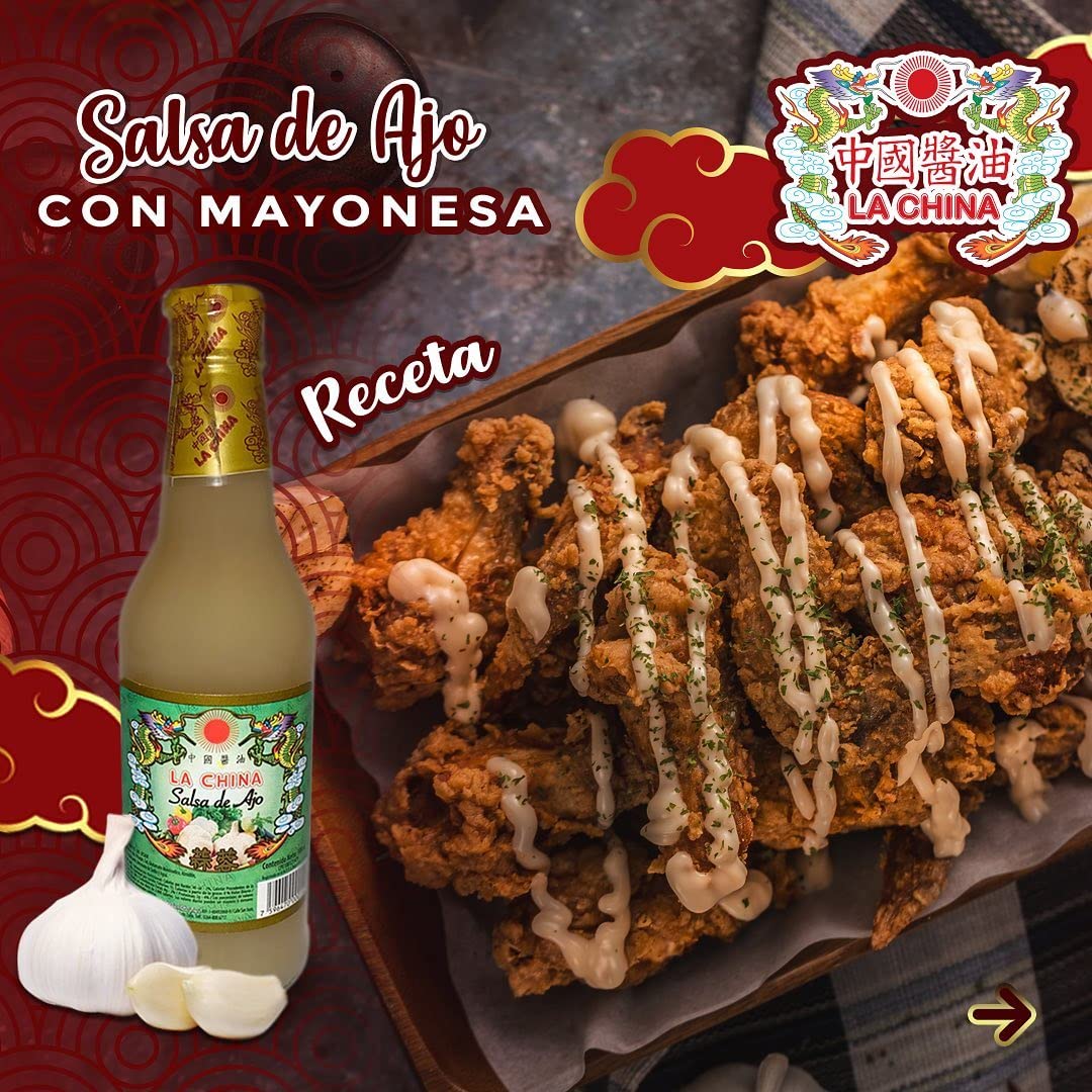 Salsa de Ajo La China 300ml Importada de Maracaibo, Venezuela