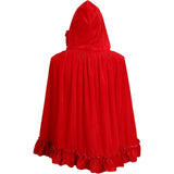 Disfraces de Capa corta de terciopelo mujer roja talla M
