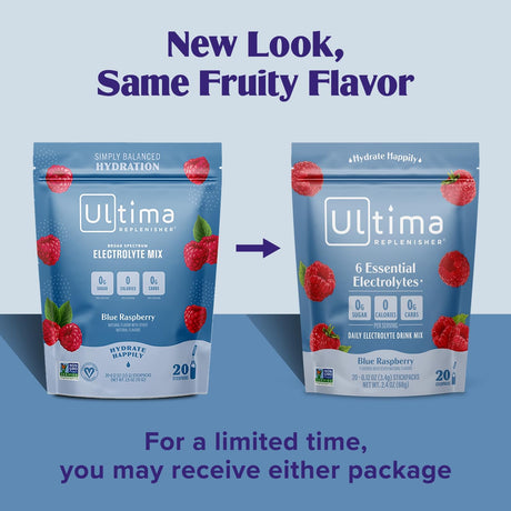 Mezcla de Electrolitos Ultima Replenisher, 20 Stickpacks, Keto