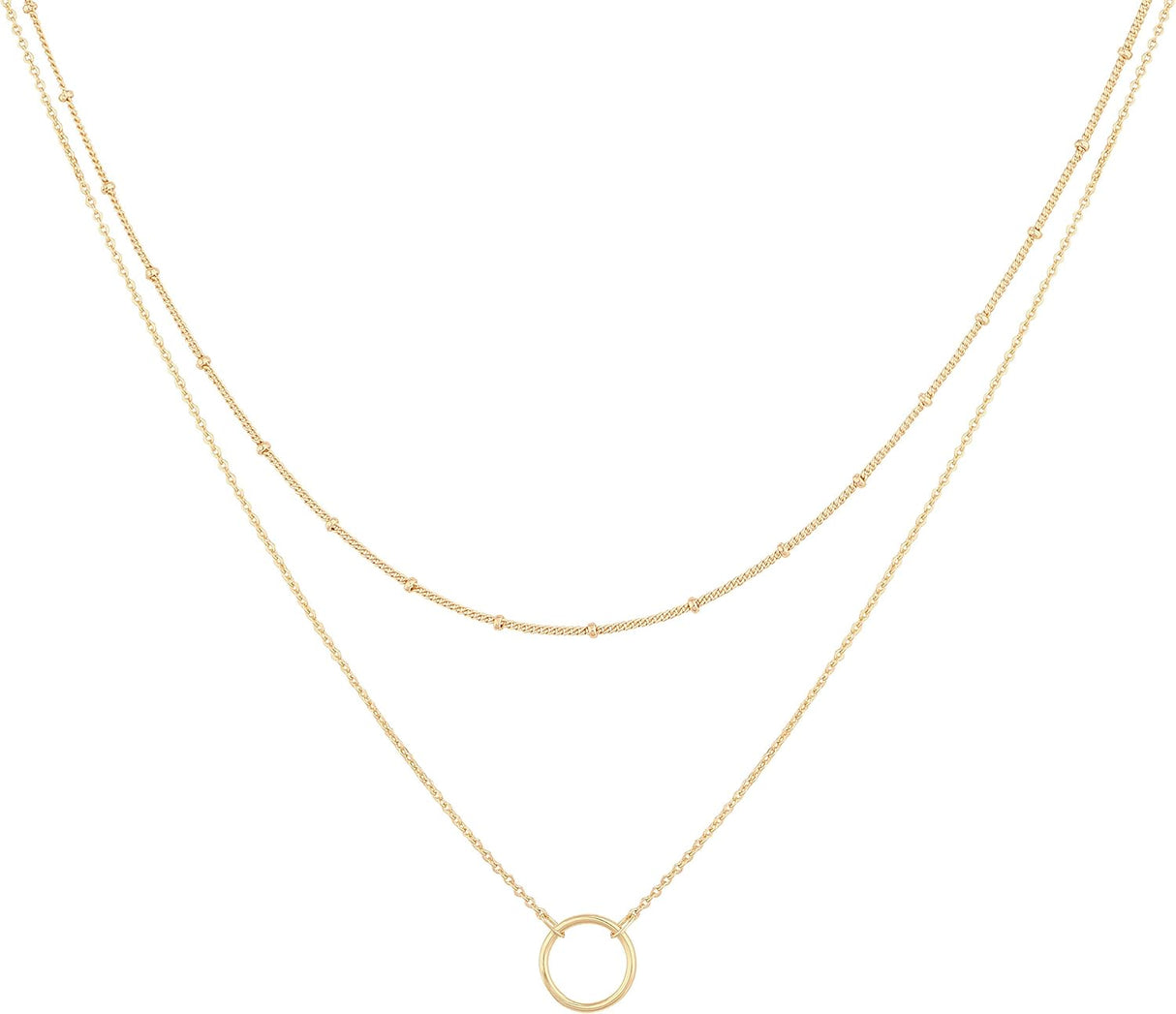 Collar con dije en forma de corazón en niveles delicado