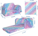 Silla plegable y convertible en cama con manta para niños