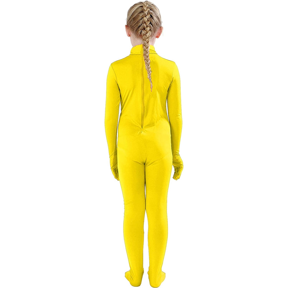 Disfraces de Body enterizo estilo Zentai amarillo talla M