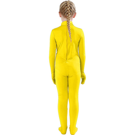 Disfraces de Body enterizo estilo Zentai amarillo talla M