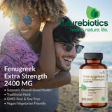 Fenogreco Extra Strength 2400 mg, 150 cápsulas vegetarianas sin OMG