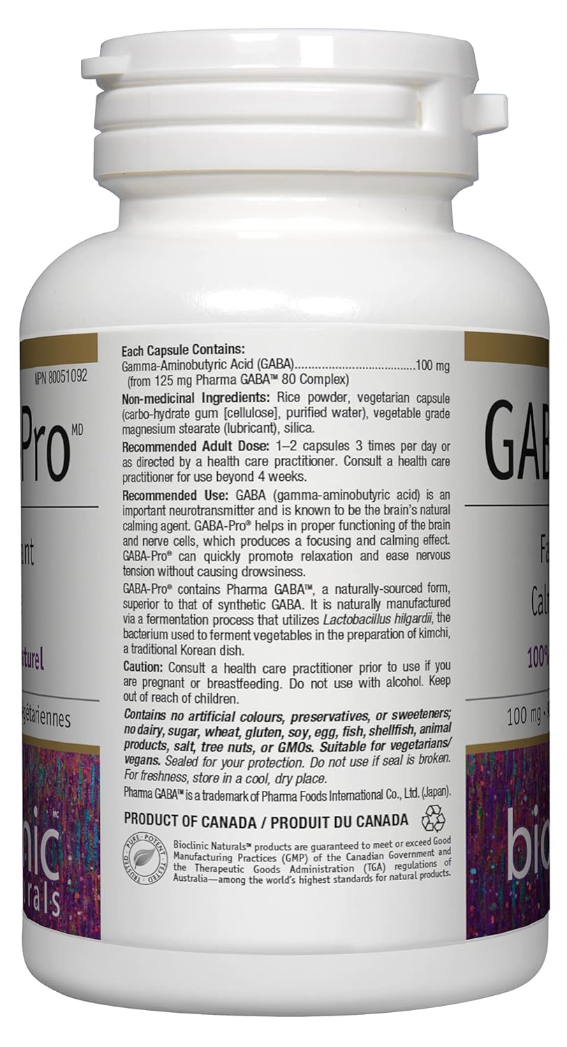 Suplemento GABA Pro Natural 90 VegiCaps