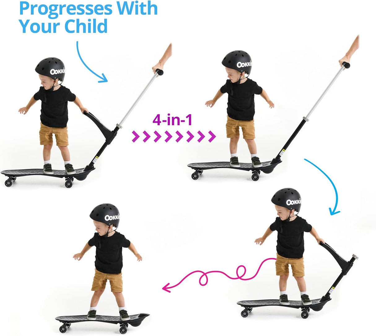 Patineta para niños 4 en 1, desarrolla equilibrio y confianza