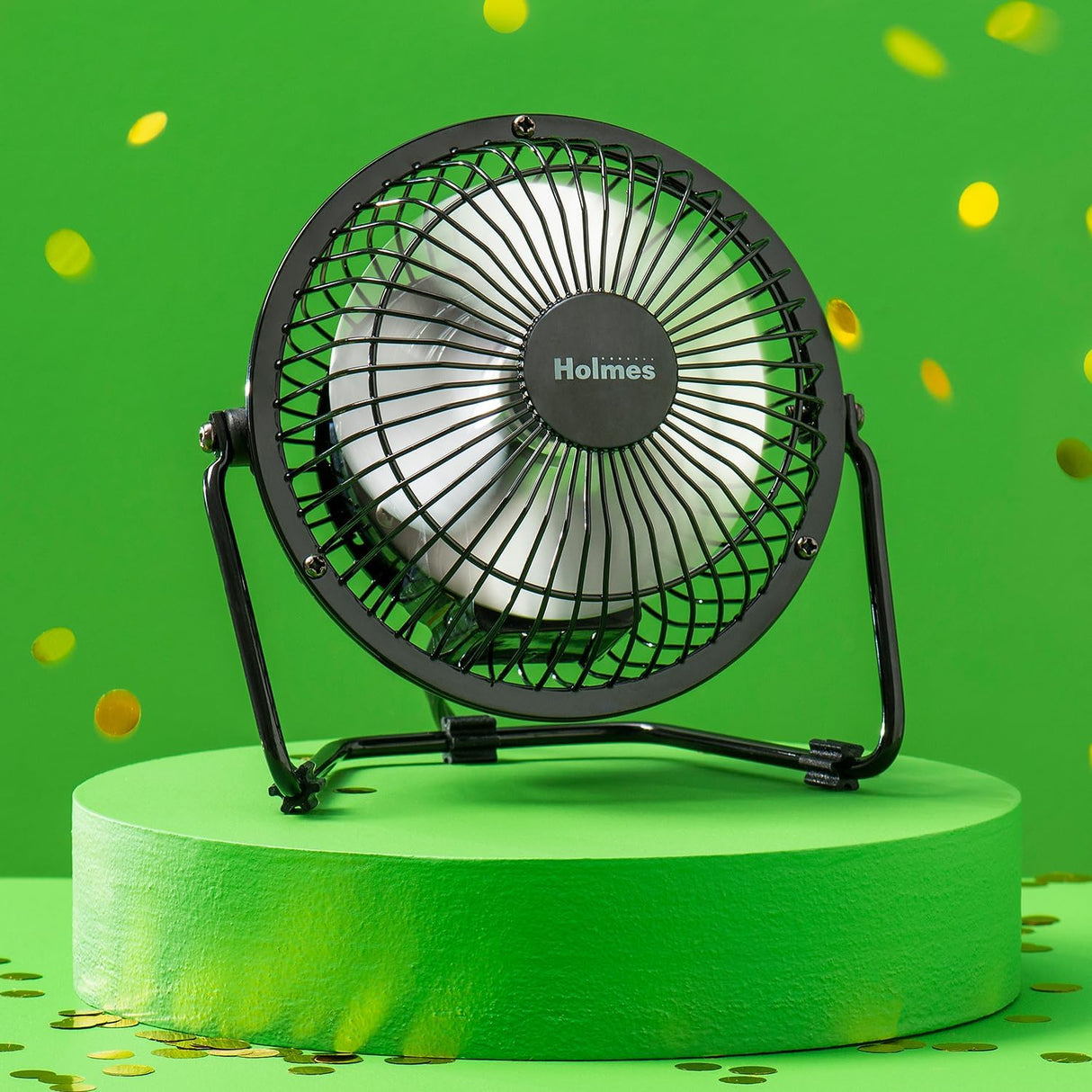 HOLMES Ventilador de Escritorio Mini 4 Alta Velocidad, 4 Aspas
