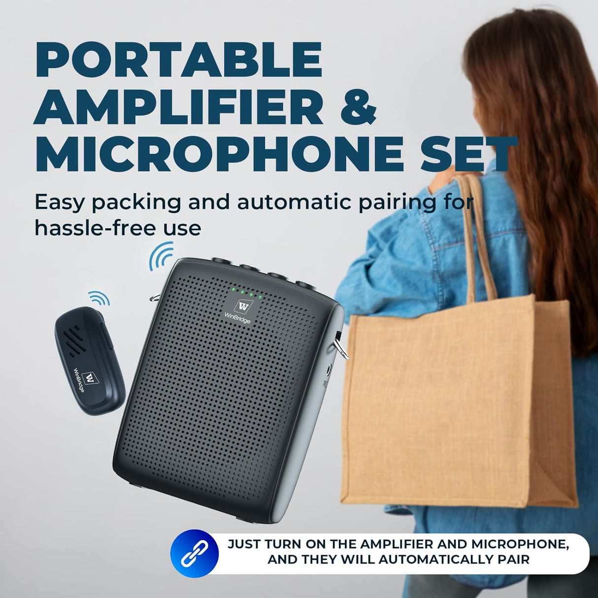 Amplificador de Voz Inalámbrico con Micrófono Lavalier WB005