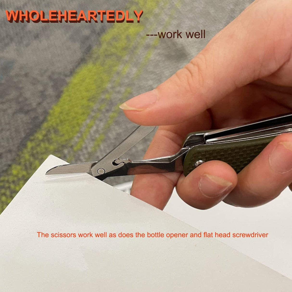 Cuchillo de bolsillo plegable 6 en 1 acero inoxidable