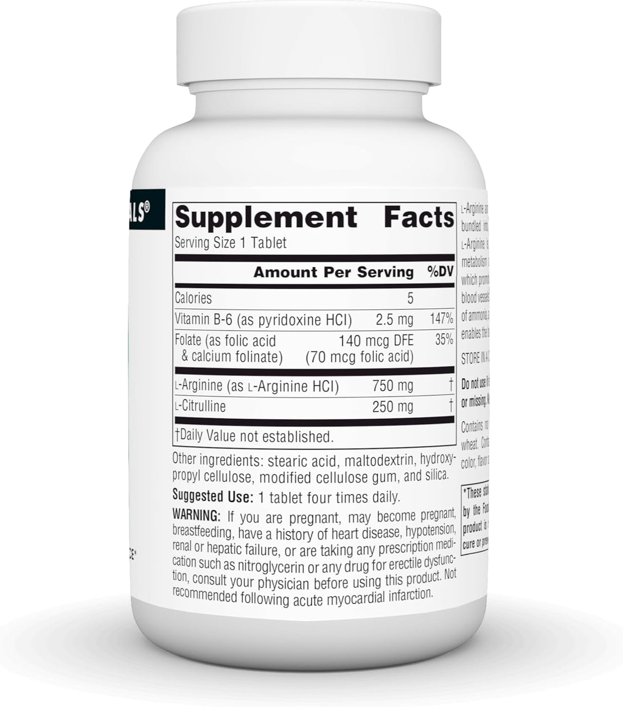 Suplemento Aminoácido L-Arginina L-Citrulina 1000mg - Source Naturals