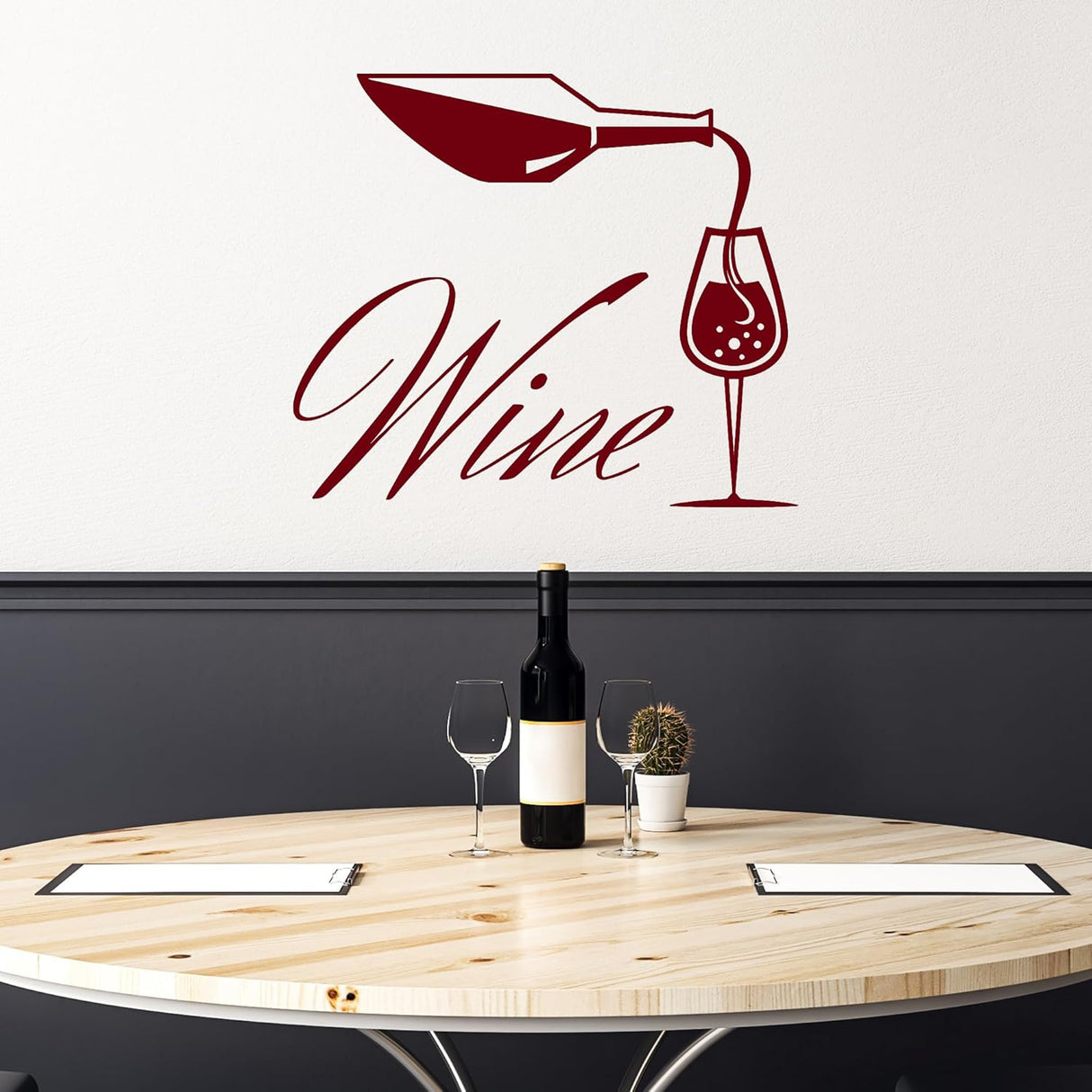 Vinilo Decorativo Cocina Botella Vino Café Restaurante g4912