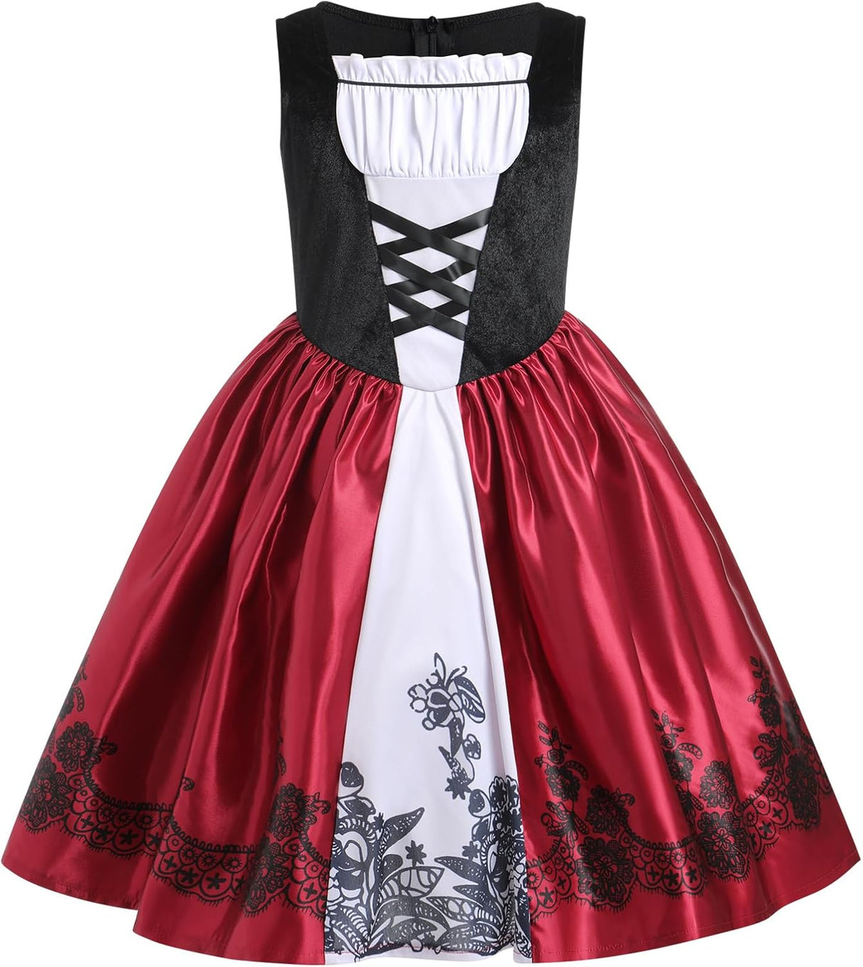 Disfraz de Princesa con Capa Roja para Niñas - Deluxe Halloween
