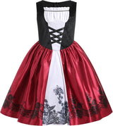 Disfraz de Princesa con Capa Roja para Niñas - Deluxe Halloween