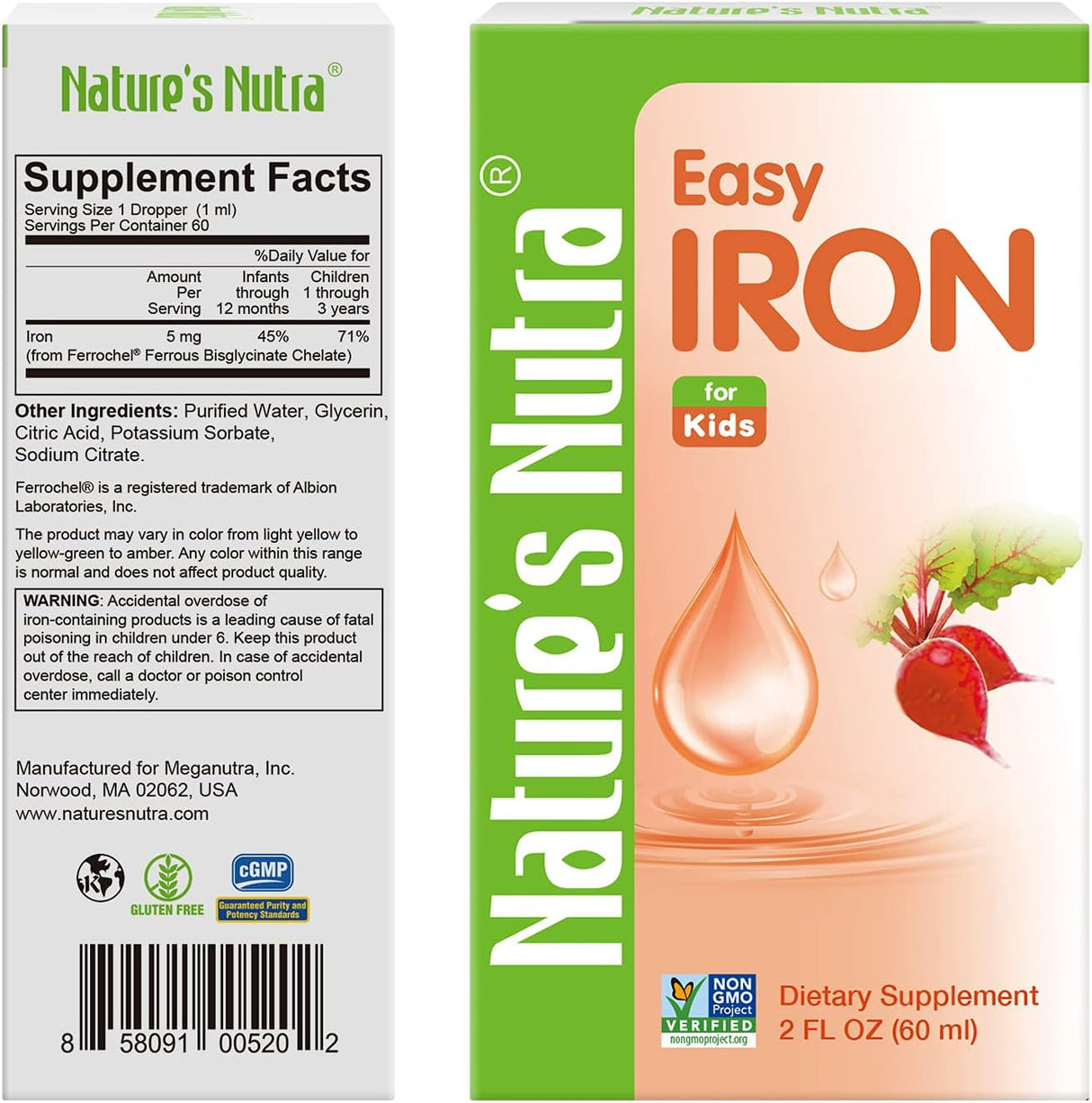 Suplemento Nutra para bebé Hierro Gotas 2 oz Digestible