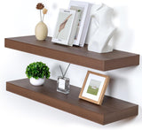 Estantes Flotantes de Madera, Rustic, Set de 2, 36'' x 12