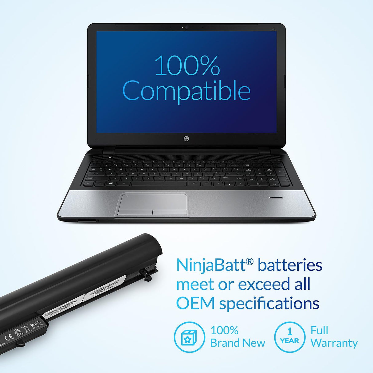 Batería para laptop Hp de alto rendimiento LA04 NinjaBatt
