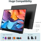 Monitor portátil InnoView 15.6 FHD, HDMI, USB-C, con altavoces