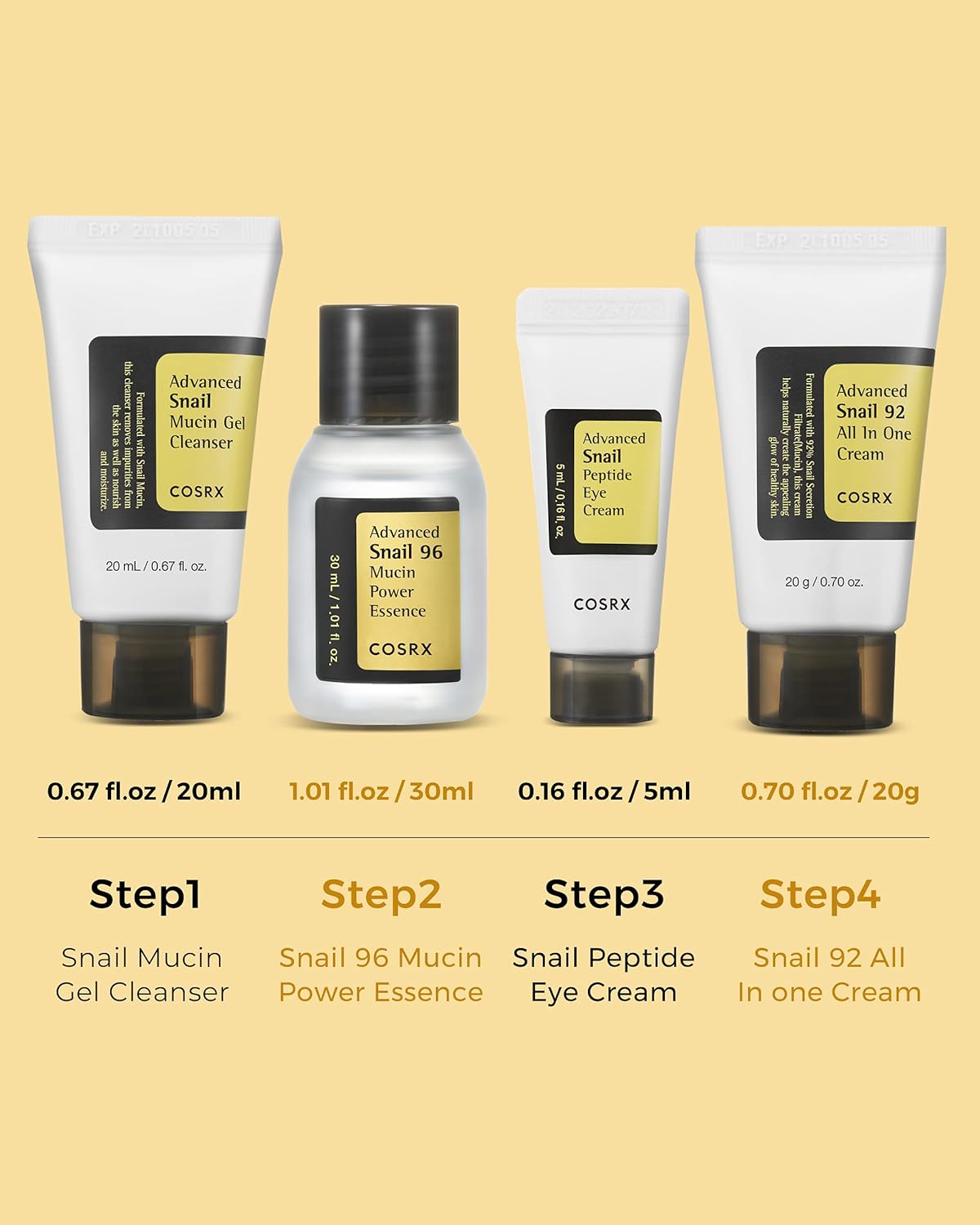Kit de Cuidado Facial Coreano con Mucina de Caracol