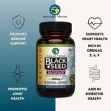 Cápsulas de Aceite de Semilla Negra Amazing Herbs 500mg 90 ct