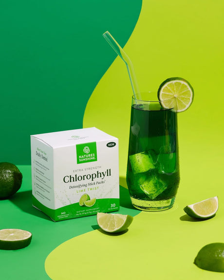 Suplemento clorofila sabor lima Paquetes de palitos
