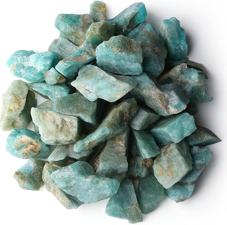 QINJIEJIE Piedras preciosas de Amazonita de cristal curativo