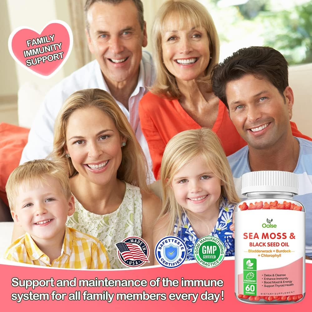 Gominolas de Sea Moss con Vitaminas, 8 en 1, 1 paquete