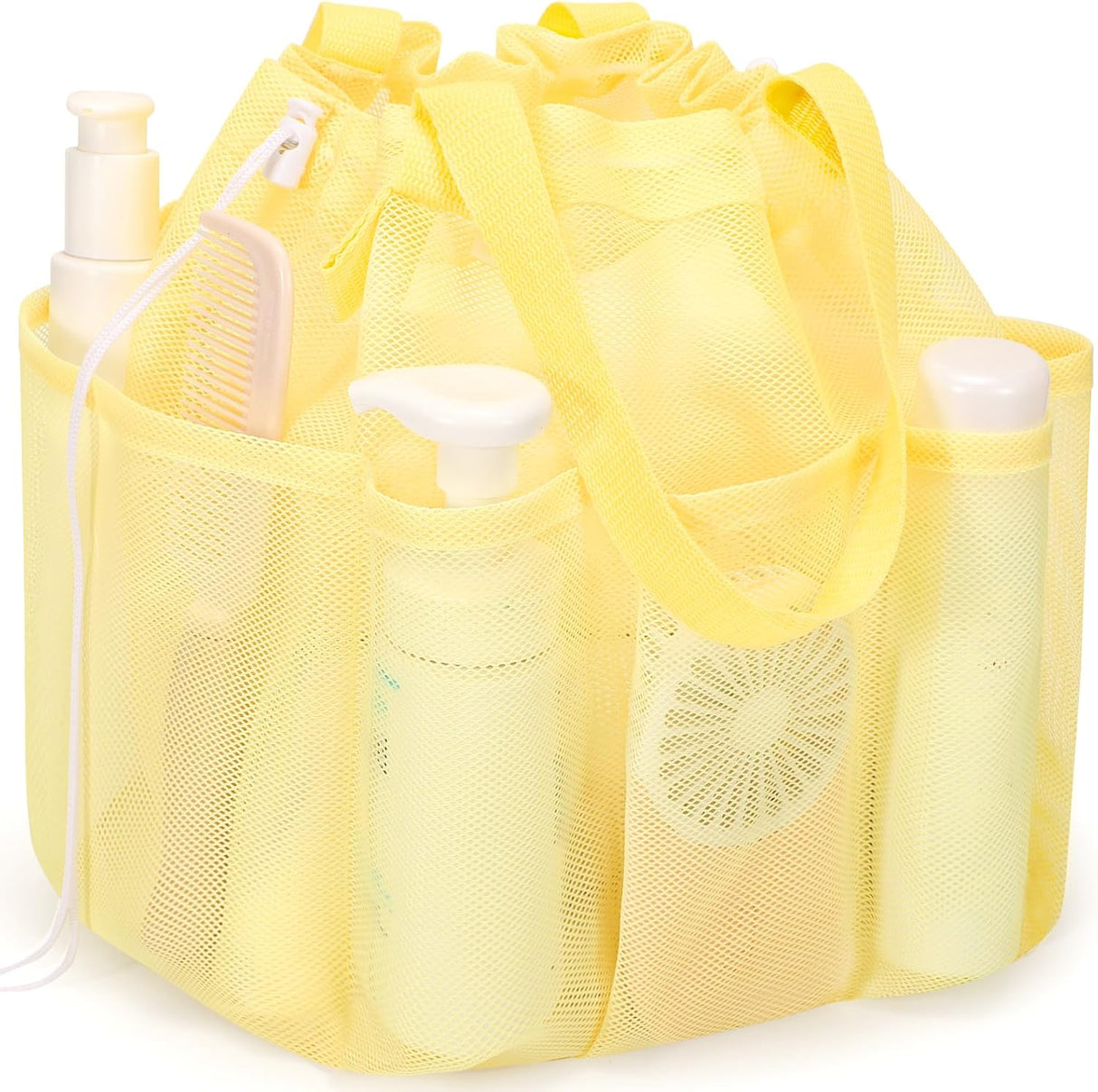 Portable Mesh Shower Caddy with Drawstring for Dorms & Travel