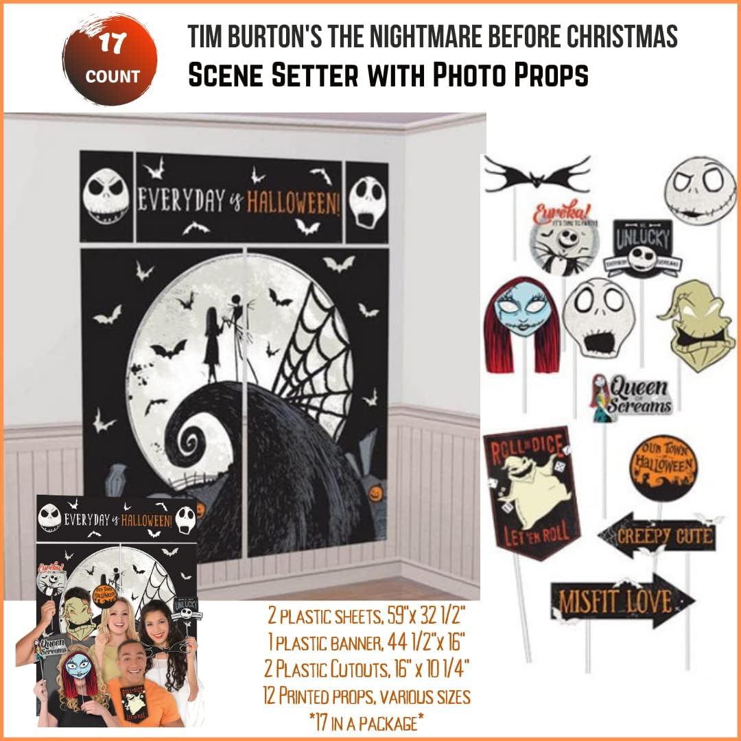 Artículos de Fiesta de Halloween, Tim Burton, 16 personas, Juego