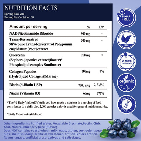 Suplemento de NAD, NR900, Antienvejecimiento, Energía y Enfoque.