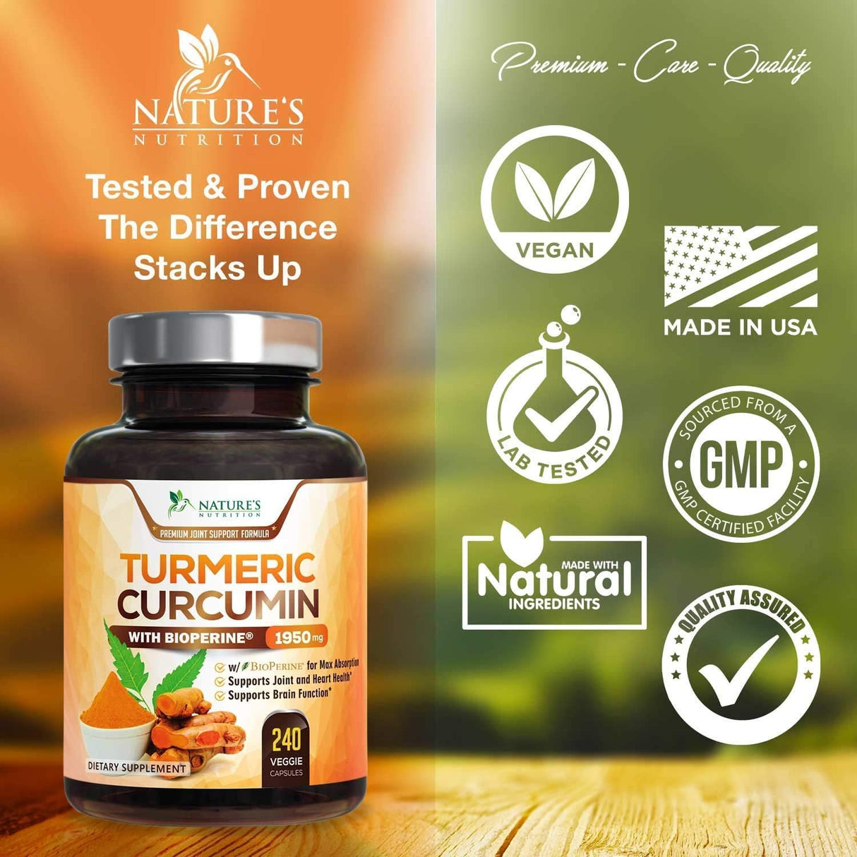 Suplementos Alimenticios de cúrcuma con biopérina