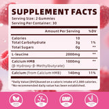 Gominolas HMB y Leucina para músculo, 3000mg, 120u