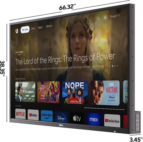Televisor Outdoor 75 SYLVOX QLED 4K, 2000 Nits, IP55, 2024