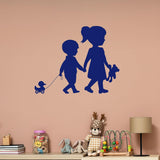 Vinilo Decorativo Hermanos Jardín Infantil Juguetes g8374